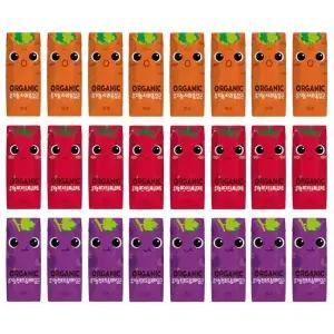 오가닉유기농 크니쁘니트니 125ml 3종 24개입 아기주스 한박스