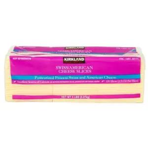 코스트코 커클랜드 스위스 아메리칸 치즈 2.27kg 슬라이스 샌드위치