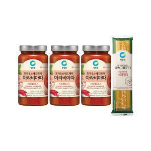 청정원 아라비아따 파스타소스 600g, 3개 + 스파게티면 500g, 1개