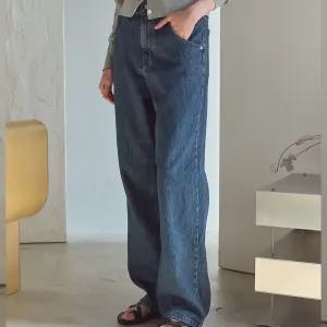 코듀로이 와이드 데님 팬츠 인디고