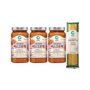 청정원 비스크로제 파스타소스 600g, 3개 + 스파게티면 500g, 1개