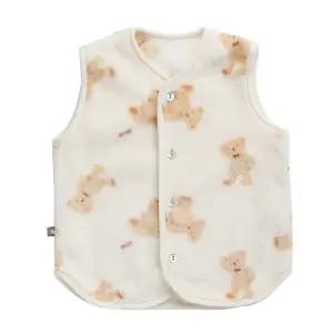 [그린베베] 영유아 겨울용_포근베어 극세사 조끼/유아수면조끼/아기옷/외출복/실내복/신생아/남아/여아/순면/KC인증/국내원단