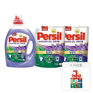 퍼실 라벤더 드럼/일반 겸용 액체세제, 2.7L, 1개 + 리필, 1.8L, 2개 +증정(파워젤 듀얼 300ml,1개)
