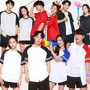 S 야구유니폼 야구티셔츠 티볼 매장 직원팀복 오픈셔츠 반티