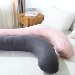 준앤종 숙면 꿀잠 바디필로우 롱쿠션 안고자는 긴베개 L자형 솜포함