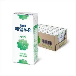 [매일] 멸균우유 저지방 1% 200ml 24팩