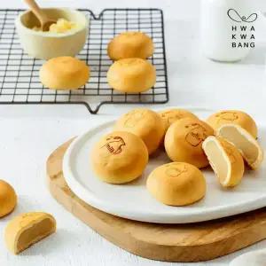 [화과방] 목장우유로 만든 우유앙빵 1Box (35gx20개) / 대량간식 아이간식 앙빵 개별포장 탕비실 요양원 어린이집 만주