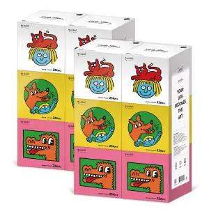 키스해링 KIDS MINI 천연펄프 미용티슈 230매 6입 2팩