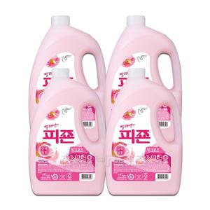 피죤 섬유유연제 핑크 로즈 용기 2500ml x 4개