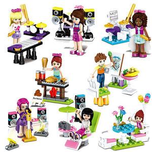 걸프렌즈피규어블럭8종 레고호환 조립블럭 여아 달란트 장난감 선물