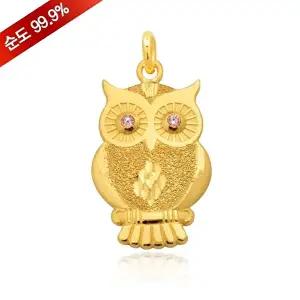[골드모아][골드모아] 순금 펜던트 3.75g 24K [부엉이 핑크큐]