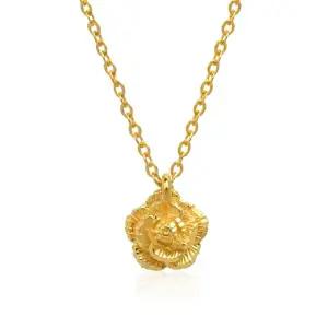 [골드모아]여자 순금 목걸이 3.75g [컷팅 장미]