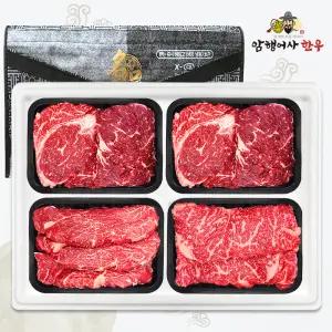 국내산 명절 한우선물세트 등심2+안심+채끝 1.2kg