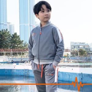 [BOYSBEAT] 주니어 츄리닝 세트 이안 트랙 트레이닝 그레이 상하 져지 집업 세트 바지