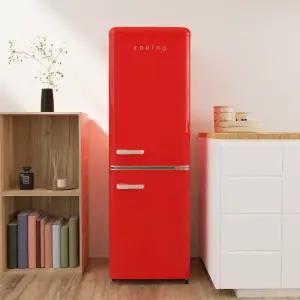 쿠잉 레트로 소형냉장고 REF-C153 레드 2도어 투도어 미니 원룸 사무실