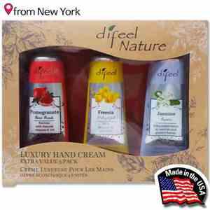 [Difeel] 디필 네이처 핸드크림 선물세트 40gx3개, 석류 프리지아 쟈스민, New York