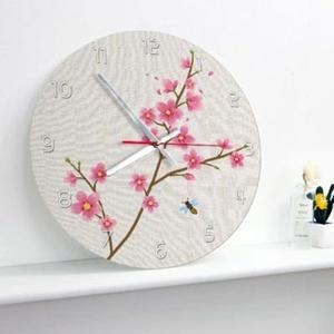 [핫트랙스]ch532-자수느낌매화꽃_인테리어벽시계