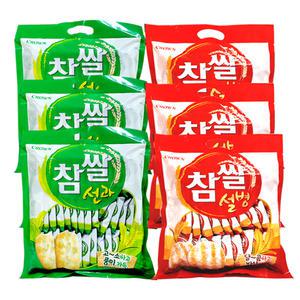 크라운 참쌀 설병 270g 3개 + 선과 253g 3개(총 6봉)