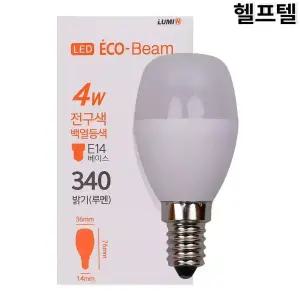 LED램프 LUMIN E14 220V/60HZ 4W 3000K 제KTR-18-0283호 LIJIACHENG
