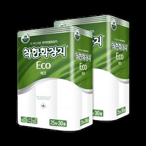 착한화장지 에코 3겹 25M 30롤 두루마리휴지