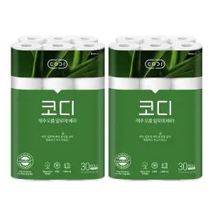 코디 제주 오름 알로에 베라 화장지 30Mx30롤 2팩 [무료배송]