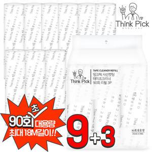 띵크픽 돌돌이 16cm 리필 12롤 테이프 롤러 청소 크리너 찍찍이 밀대 롱 청소기