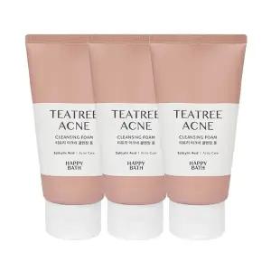 해피바스 티트리아크네 클렌징폼 150g x3