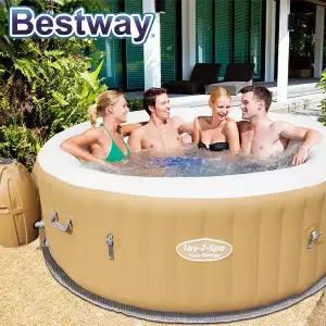 BW 54112 Lay-Z 스파 베가스 월풀 버블마사지 온수 개인 욕조 야외 풀장