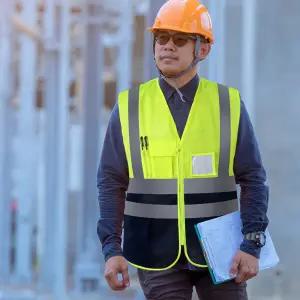 엣모어 360도 야광반사 메쉬 안전조끼 야간 현장작업 형광조끼