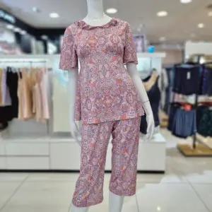 [비비안]폴리 기하학 프린트 여성 실내복 이지웨어 세트 CP8084W_BP