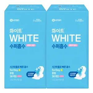 [롯데백화점]유한킴벌리 화이트 수퍼흡수 중형 36p 1+1+중형증정2PX2개