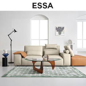 [롯데백화점]에싸 포르토 와이드 3인 스윙기능 토그 소가죽 소파