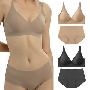 내몸에 밀착~ 심리스 노와이어 브라 노라인 팬티 상하세트