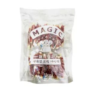 매직쉐프 1kg 우유껌 오리 스틱 대용량 16종류 강아지 간식