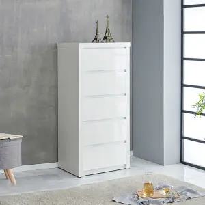 틈새수납장 루킨스 피트 600 하이그로시 5단서랍장