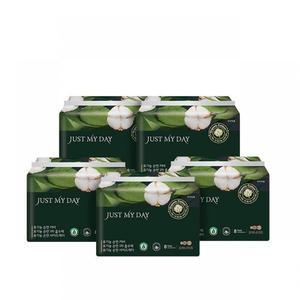 저스트마이데이 유기농 생리대 오버나이트 8p x 5팩 [100% 유기농순면]