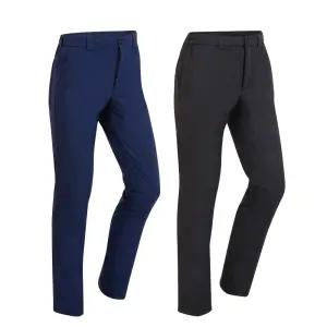 일자핏 중년 남성 일자 패딩 바지 남자 솜 겨울 방한 보온 팬츠 블랙