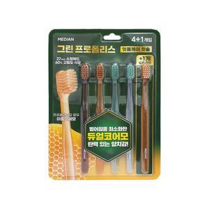 메디안 그린프로폴리스 잇몸케어 칫솔 5입