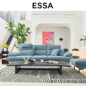 [롯데백화점]에싸 샤모니 4인 스윙기능 카시미라 패브릭 소파+스툴