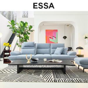 [롯데백화점]에싸 샤모니 4인 스윙기능 리브 패브릭 소파+스툴