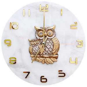 황금부엉이 벽시계 화이트 무소음 벽걸이시계 (신상)