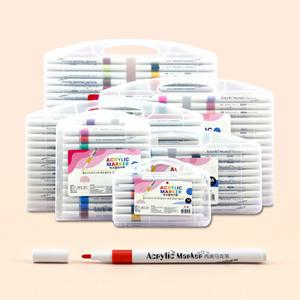 아크릴 마카 수성 12색 24색 36색 48색 불투명 마커 페인트펜 필기구 다용도 펜 세트 셋트