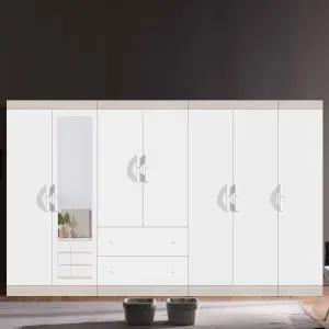 거울형 이느낌 10자세트 투서랍장 양복장 이불장 틈새장 옷장세트 신혼가구 원룸가구