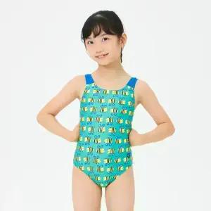 [아레나수영복] 플라잉붕붕 아동 원피스 스트랩홀백 A4BG1GO03GRN