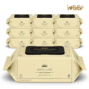 시그니앙 골드크림 82g 70매 10팩 캡형 아기물티슈