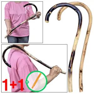 (일체형 등나무 고리안마기 1P+1P 사은품 지압스틱 1호 1P) 고급형 어깨 등 안마기 지압봉 효자손 등긁기