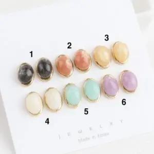 [셀러허브]여자 귀걸이 6컬러 침 오발 벌룬 귀걸이 (S17079053)