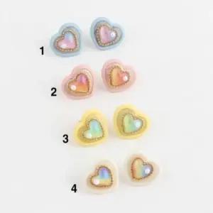 [셀러허브]여자 오로라 트윈 트윙클 쁘띠 하트 귀걸이 (S17079064)