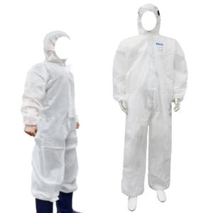 SB 일회용작업복 원피스_흰색 방진복 부직포 보호복 방역복 위생복 일체형