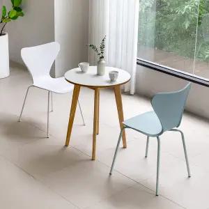 [공간미가구]밀키우드 600 원형 비너스 2인 세트 카페 식탁 인테리어 주방 커피숍